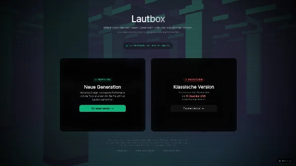 Screenshot Lautbox – Desktop