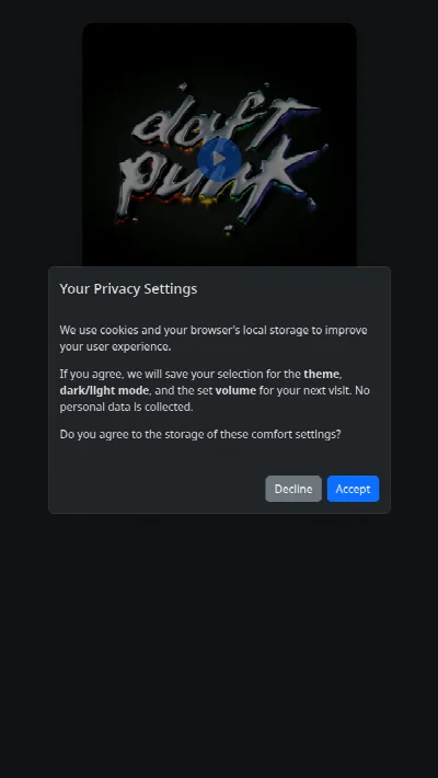 Screenshot LB Player – Tablet